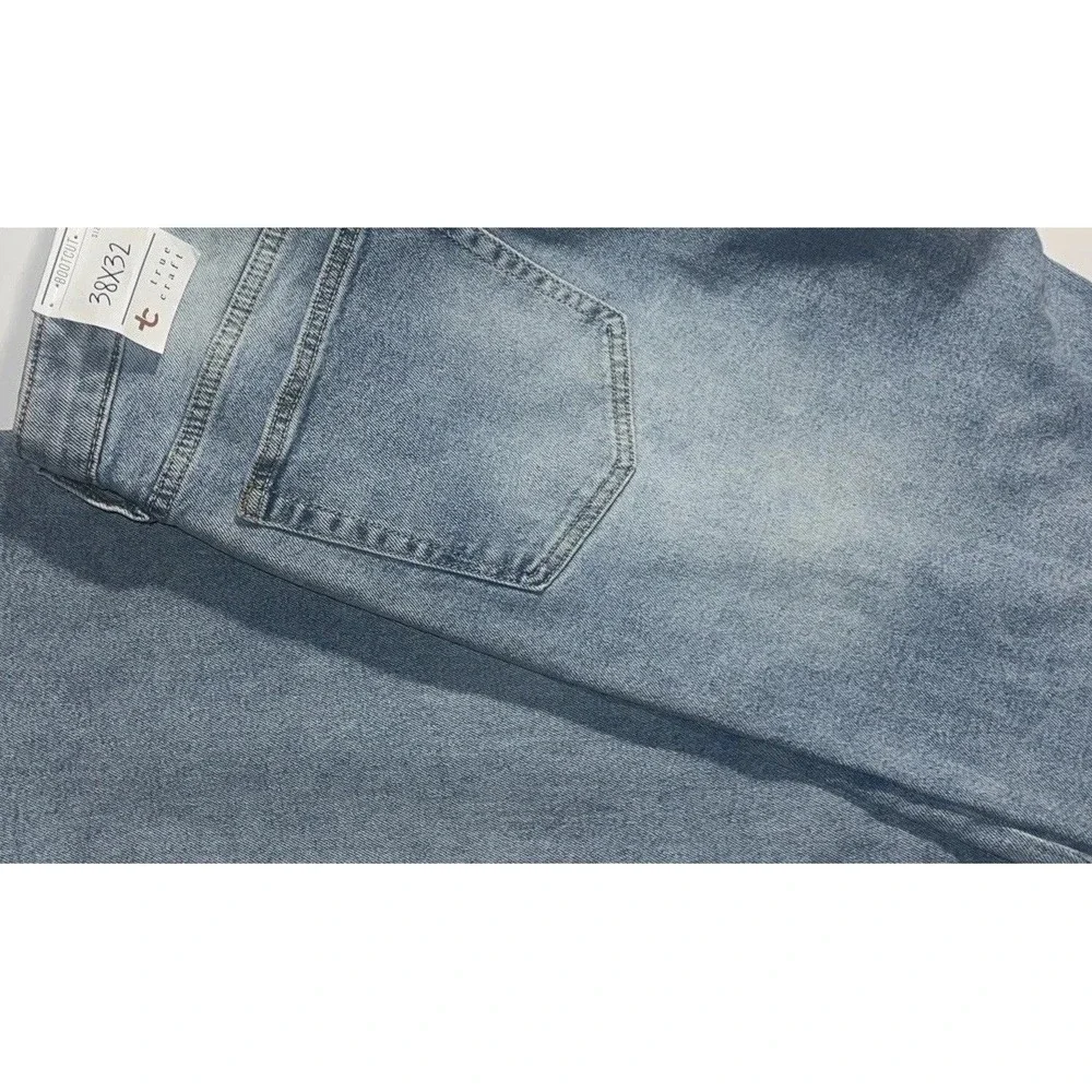NWT Trendy Date Night Western Bootcut Jeans Blue Light Wash 38x32 True Craft
